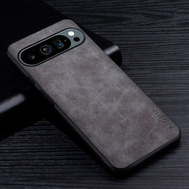 Premium Leatherlike Google Pixel Case-Exoticase-For Google Pixel 9 Pro XL-Gray-Exoticase