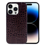 Real Dual Leather Apple iPhone Case-Exoticase-For iPhone 15 Pro Max-Plum-