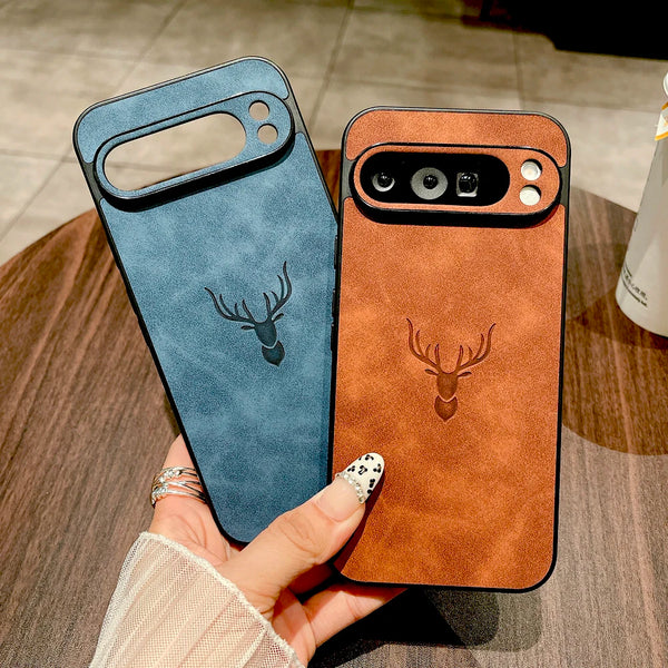 Retro PU Leather Deer Google Pixel Case-Exoticase-Exoticase