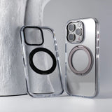 Rotatable Large Ring Transparent iPhone Case-Exoticase-Exoticase