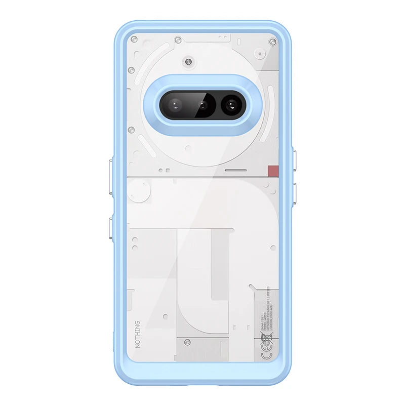 Soft Edge Transparent Nothing Phone Case-Exoticase-Sky Blue-For Nothing Phone 3A-Exoticase