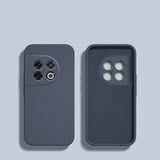 Square Liquid Silicone OnePlus Case-Exoticase-For OnePlus 11-Gray-