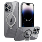 Swivelling Kickstand Ring Acrylic Back iPhone Case-Exoticase-For iPhone 16 Pro Max-Gray-Exoticase