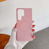 Thin Magnetic Coil Charging Samsung Case-Exoticase-For Samsung S25 Ultra-Pink-Exoticase