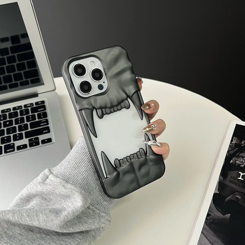 Tiger Teeth Matte & Plated Frameish iPhone Case-Exoticase-Exoticase