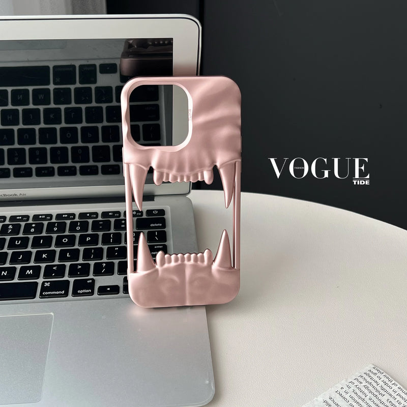 Tiger Teeth Matte & Plated Frameish iPhone Case-Exoticase-Exoticase