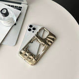 Tiger Teeth Matte & Plated Frameish iPhone Case-Exoticase-Exoticase