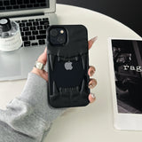 Tiger Teeth Matte & Plated Frameish iPhone Case-Exoticase-For iPhone 16 Pro Max-Matte Black-Exoticase