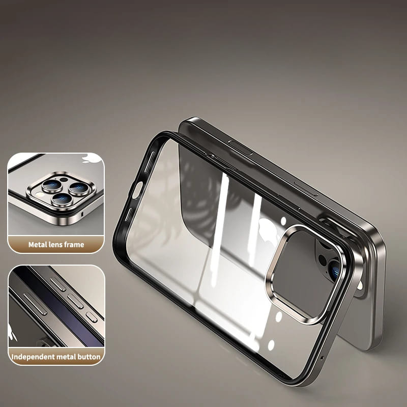 TransforMetal Removable Acrylic Back iPhone Frame Case-Exoticase-Exoticase