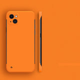 Ultra Thin Slim Frameless Apple iPhone Case - Exoticase - for iPhone 15 Pro Max / Orange