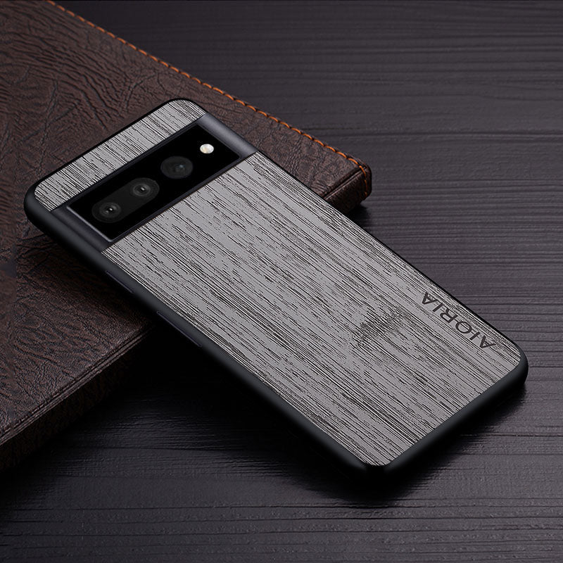 Wood Bark Texture Smooth Google Pixel Case-Exoticase-Pixel 8 Pro-Light Gray-